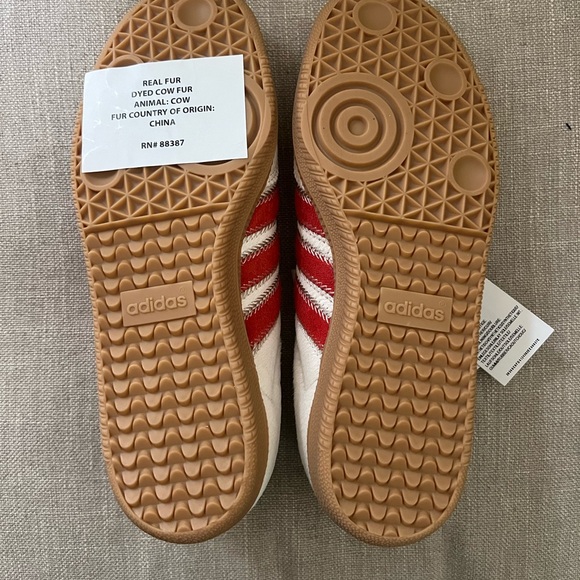 Adidas Samba OG Pony - Wonder Beige / Cream White / Better Scarlet JS3935 - Picture 4 of 5